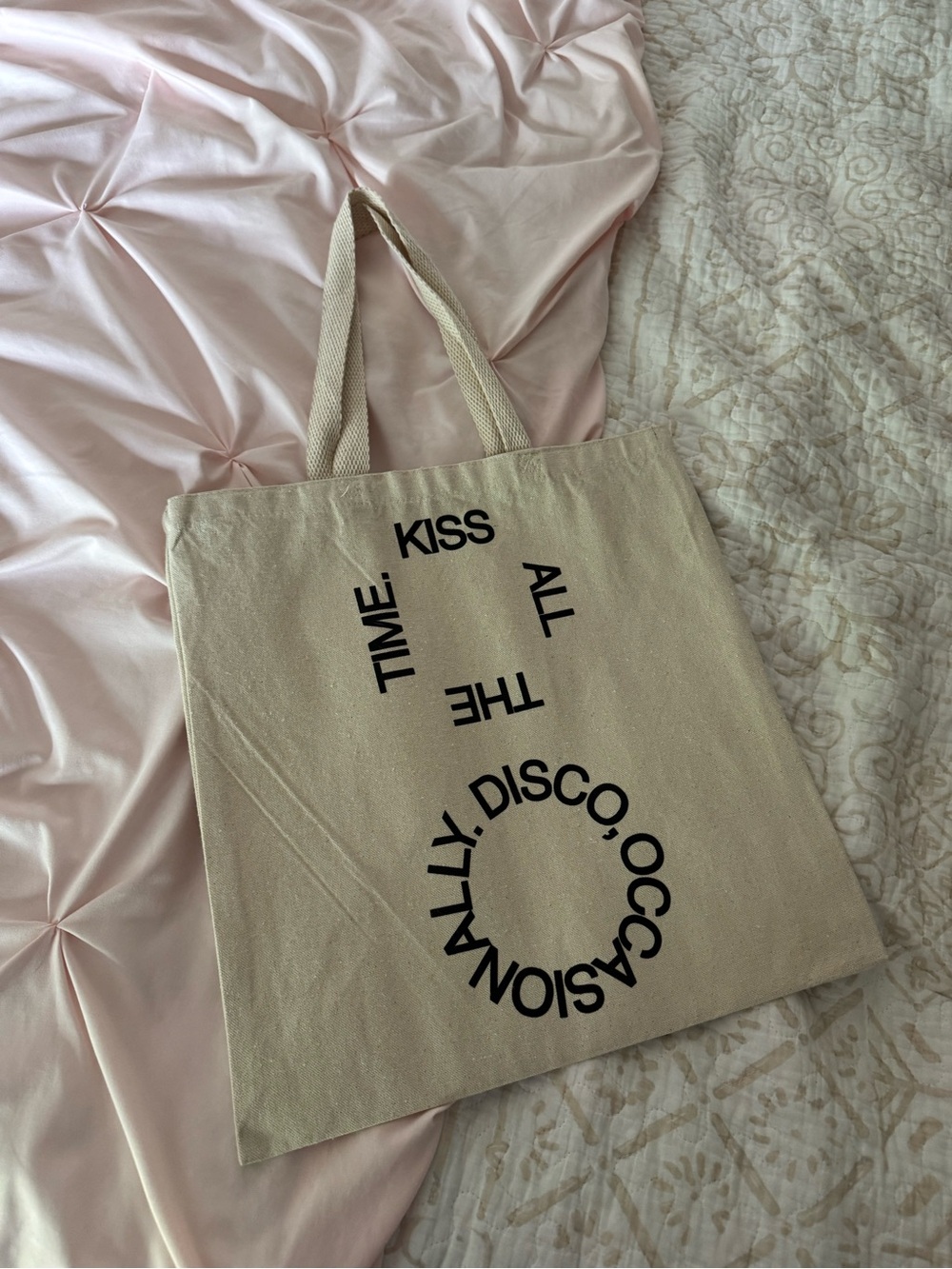harry styles kiss all the time. disco, occasionally. tote bag